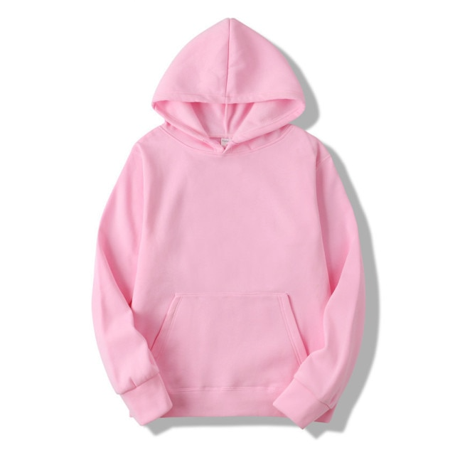 Pocket Solid Soft Casual Hoodies