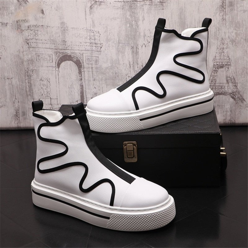 Simple Line High Top Sneakers