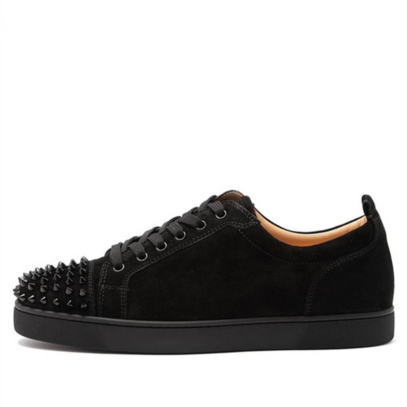 Suede Luxury Toe Spikes Lace Up Men Platform Sneakers