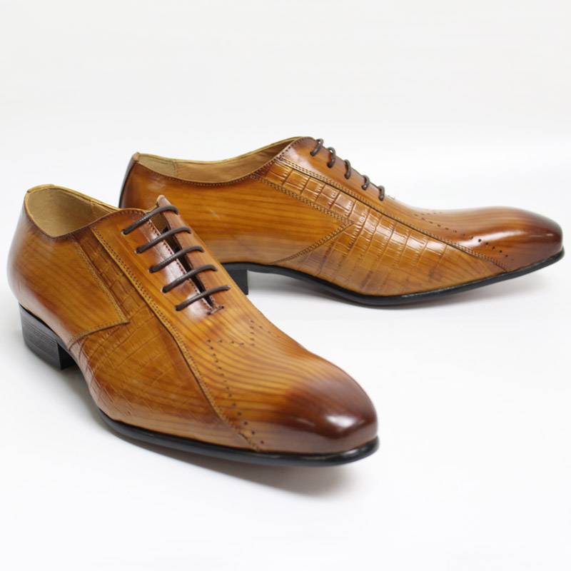 Luxury Italian New Fashion Lace Up Business Style Men Oxford Shoes