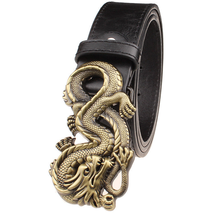 Rock Style Chinese Dragon Buckle Men Belt - FanFreakz