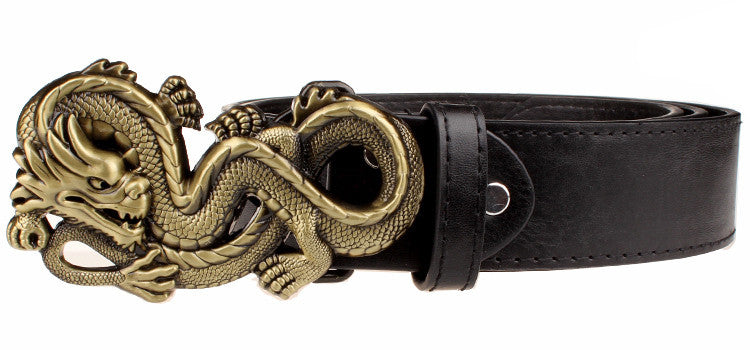 Rock Style Chinese Dragon Buckle Men Belt - FanFreakz