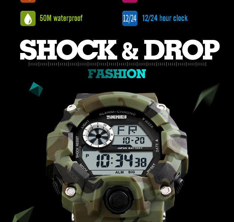 Skmei Camouflage Men Army Military Digital Watches - FanFreakz