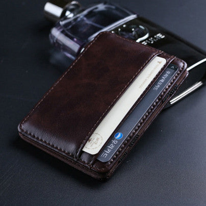 Minimalist PU Leather Rubber Strap Money Clips Wallets For Men - FanFreakz