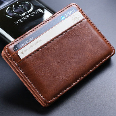 Minimalist PU Leather Rubber Strap Money Clips Wallets For Men - FanFreakz