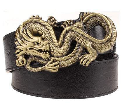 Rock Style Chinese Dragon Buckle Men Belt - FanFreakz