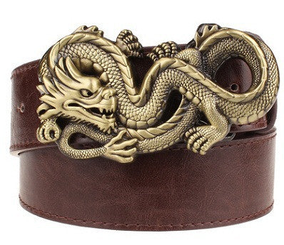 Rock Style Chinese Dragon Buckle Men Belt - FanFreakz