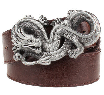 Rock Style Chinese Dragon Buckle Men Belt - FanFreakz