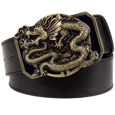 Rock Style Chinese Dragon Buckle Men Belt - FanFreakz