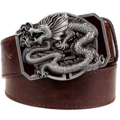 Rock Style Chinese Dragon Buckle Men Belt - FanFreakz