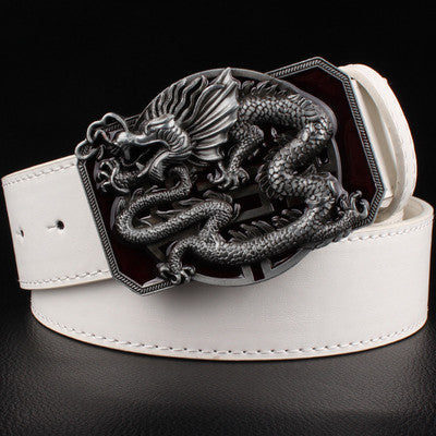 Rock Style Chinese Dragon Buckle Men Belt - FanFreakz