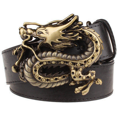 Rock Style Chinese Dragon Buckle Men Belt - FanFreakz