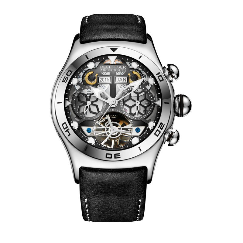 Men Tourbillon Skeleton Luminous Automatic Watch - FanFreakz