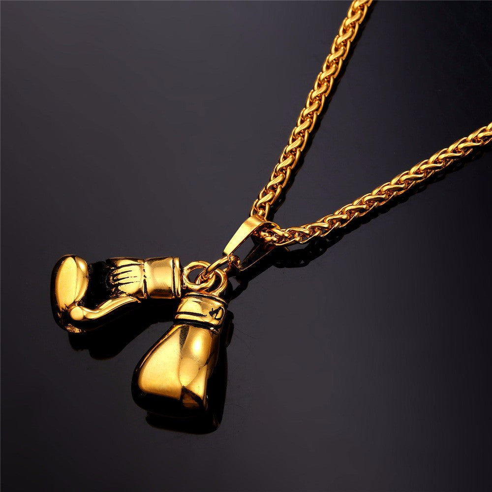 Pair Boxing Glove Charm Men Necklace - FanFreakz