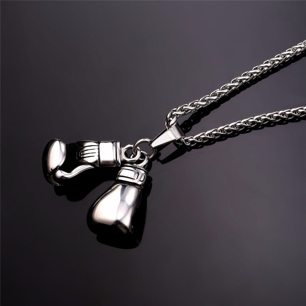 Pair Boxing Glove Charm Men Necklace - FanFreakz