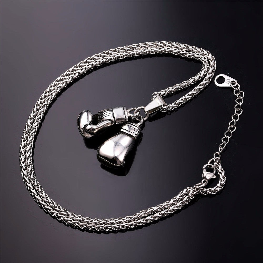 Pair Boxing Glove Charm Men Necklace - FanFreakz