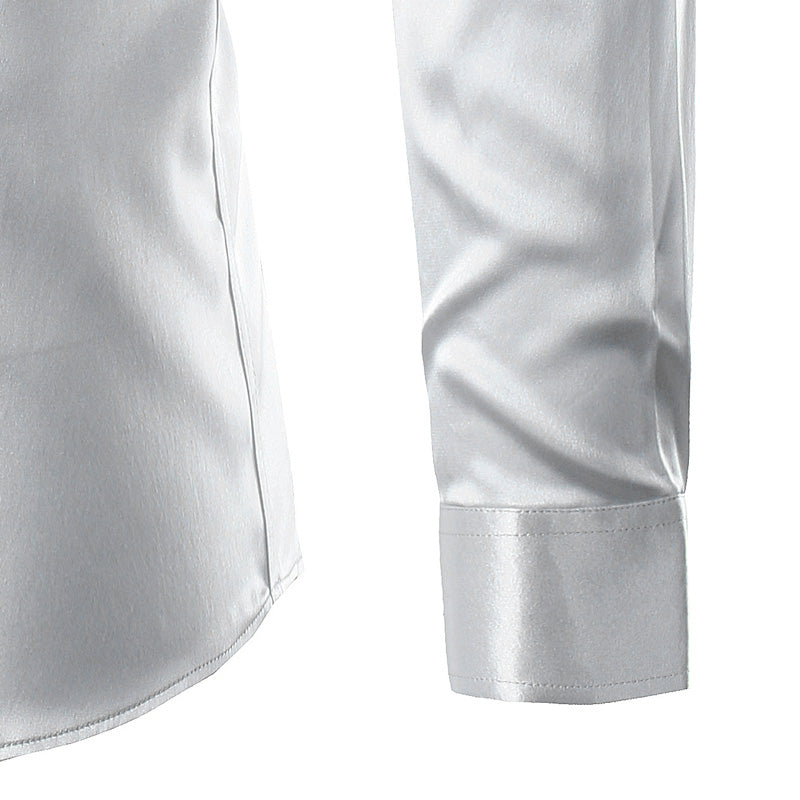 Silky Satin Men Dress Shirt For Formal, Party and Clubbing - FanFreakz