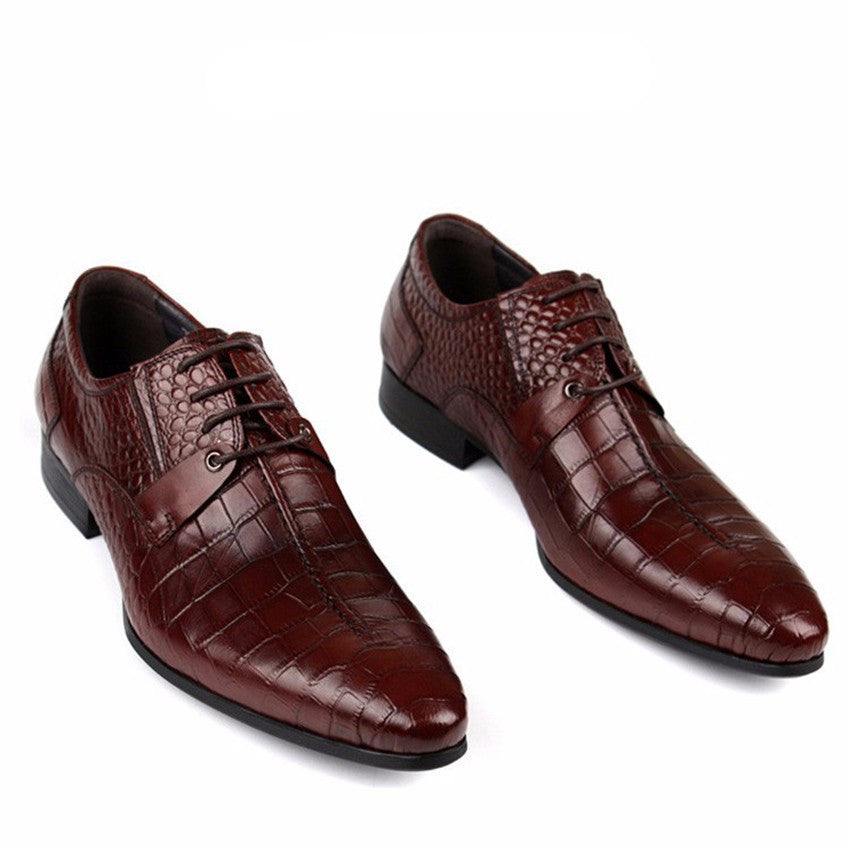 Luxury Croco Pattern Men Derby Shoes - FanFreakz