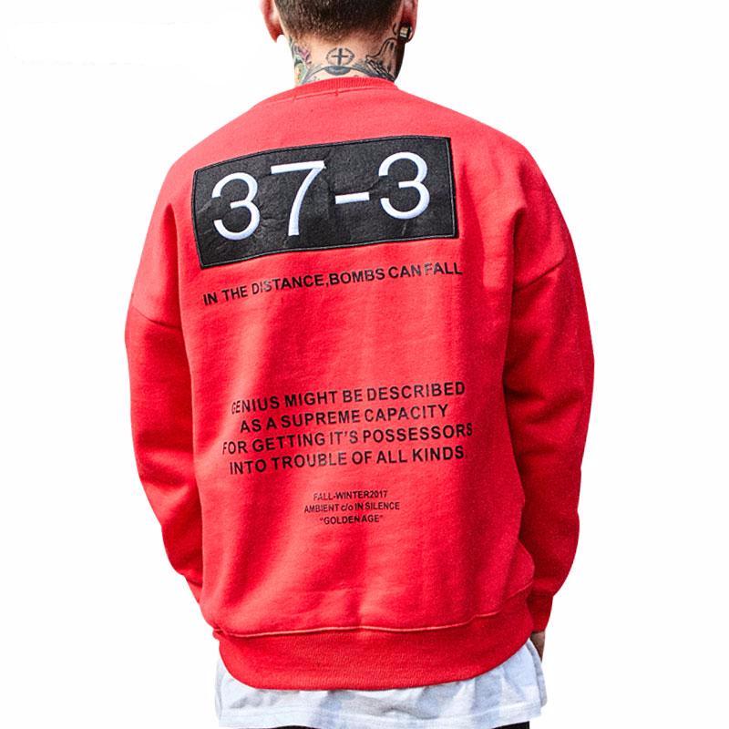 Embroidery Number 37-3 Hip Hop Men Sweaters - FanFreakz