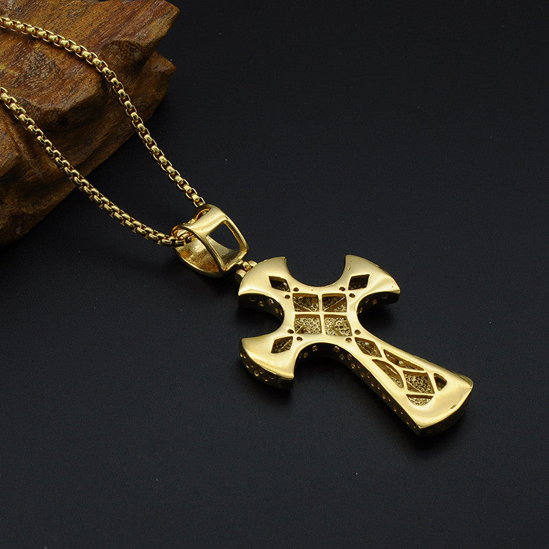 Hiphop Star Out Men Christian Cross Men Necklace - FanFreakz