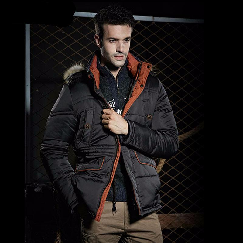 Men Thick Winter Jacket with Parka Hood - FanFreakz