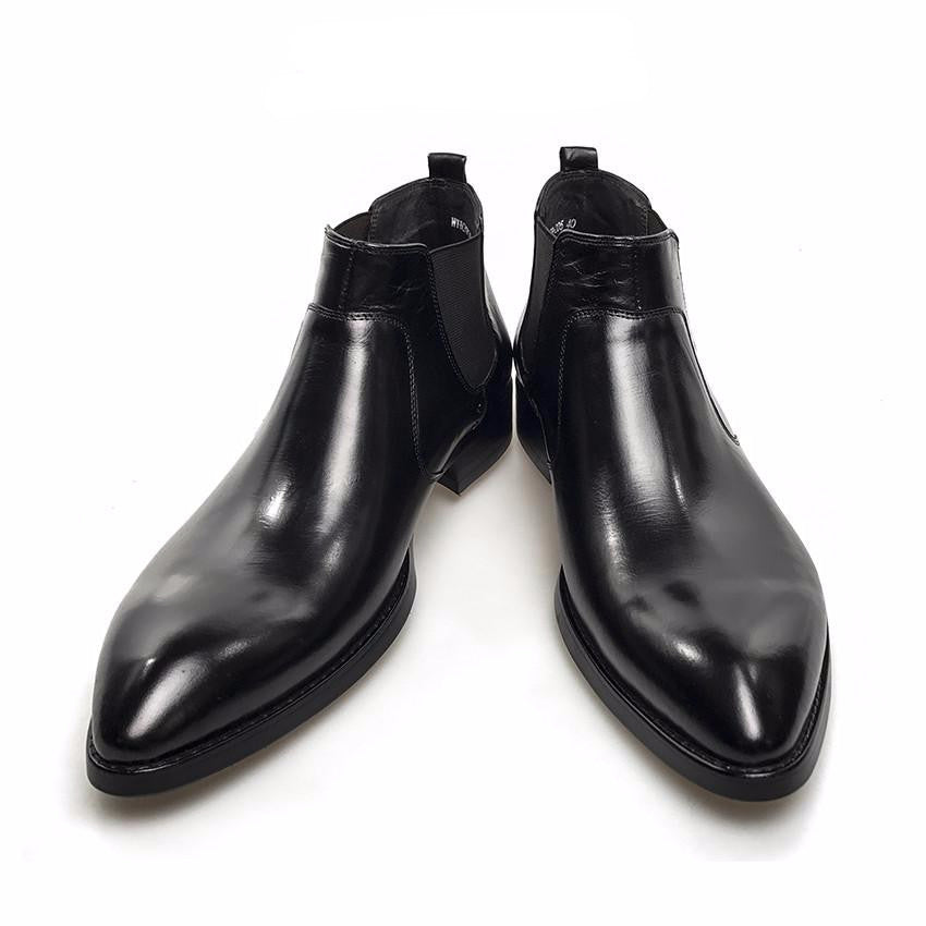 Formal Style Pointed Toe Men Ankle Boots - FanFreakz