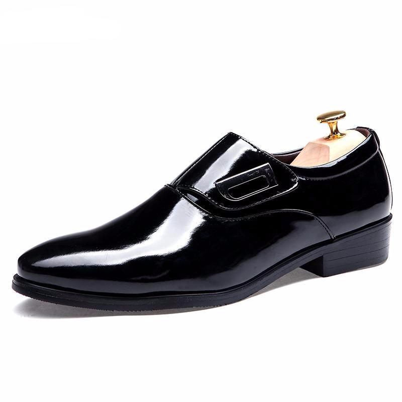 Glossy PU Leather Men Shoes For Formal or Party Events - FanFreakz