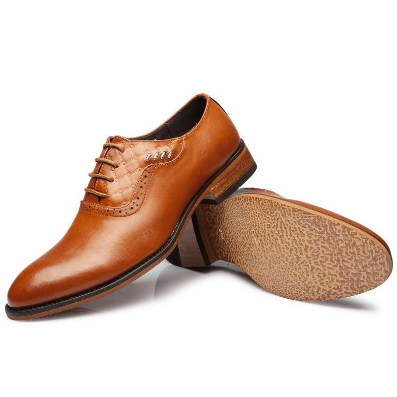 Simple Minimalist Style Pointed Toe Men Oxford Shoes - FanFreakz