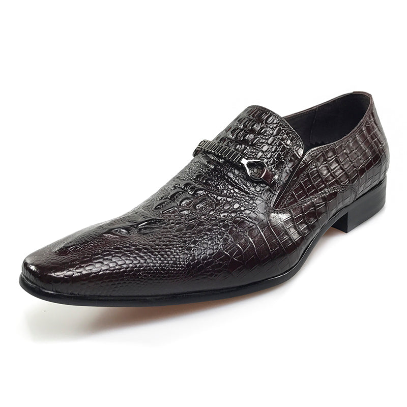 Luxury Business Style Croco Pattern Men Loafers Shoes - FanFreakz