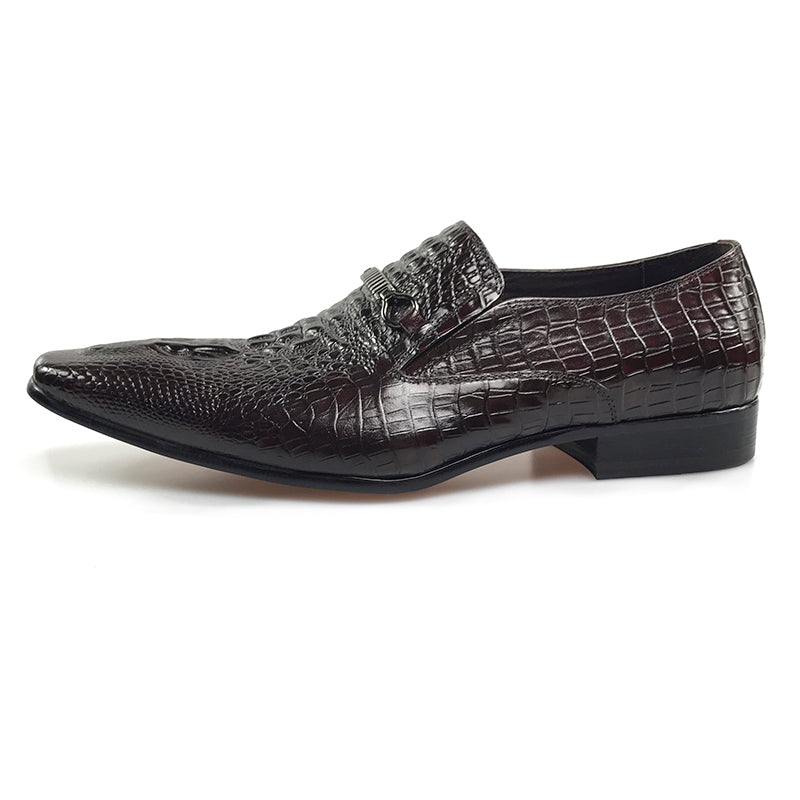 Luxury Business Style Croco Pattern Men Loafers Shoes - FanFreakz