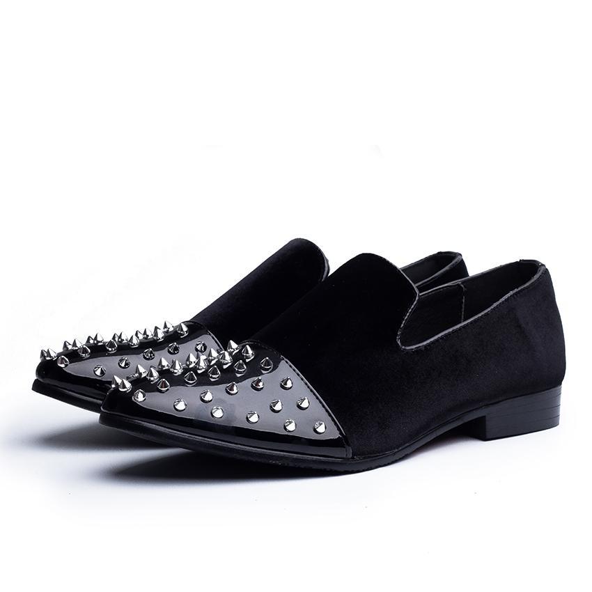 Spike Details on Toe Men Loafer Shoes - FanFreakz