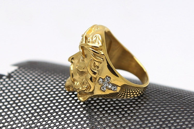 Hiphop Style Rock Jesus Face Men Ring - FanFreakz