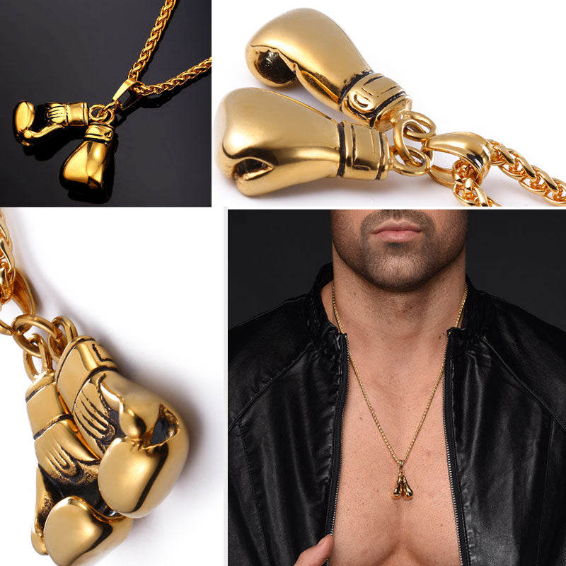 Pair Boxing Glove Charm Men Necklace - FanFreakz