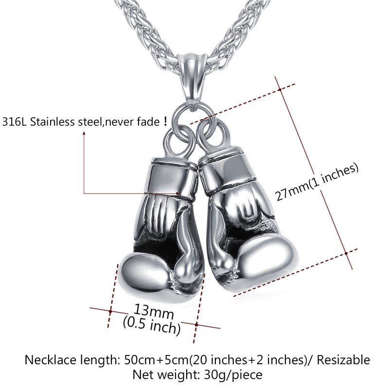 Pair Boxing Glove Charm Men Necklace - FanFreakz