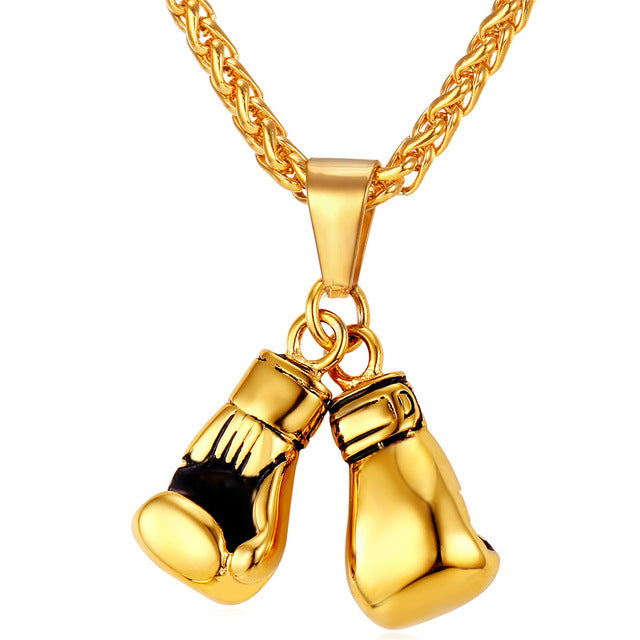 Pair Boxing Glove Charm Men Necklace - FanFreakz