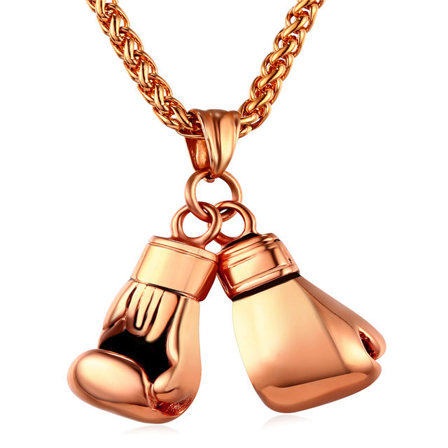 Pair Boxing Glove Charm Men Necklace - FanFreakz