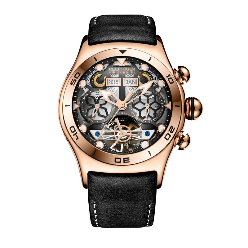 Men Tourbillon Skeleton Luminous Automatic Watch - FanFreakz