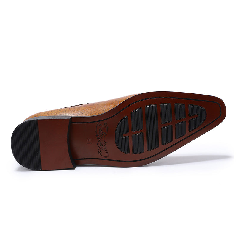 Perforated Line Men Oxford Shoes Side Graphic Laser Cut Details - FanFreakz