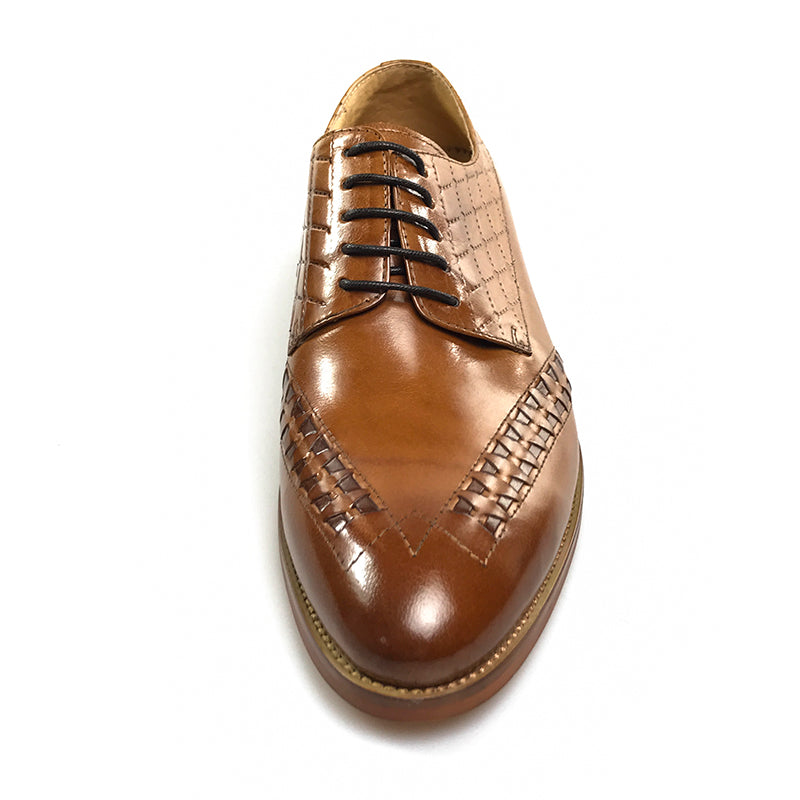 Unique Leather Details Men Derby Shoes - FanFreakz