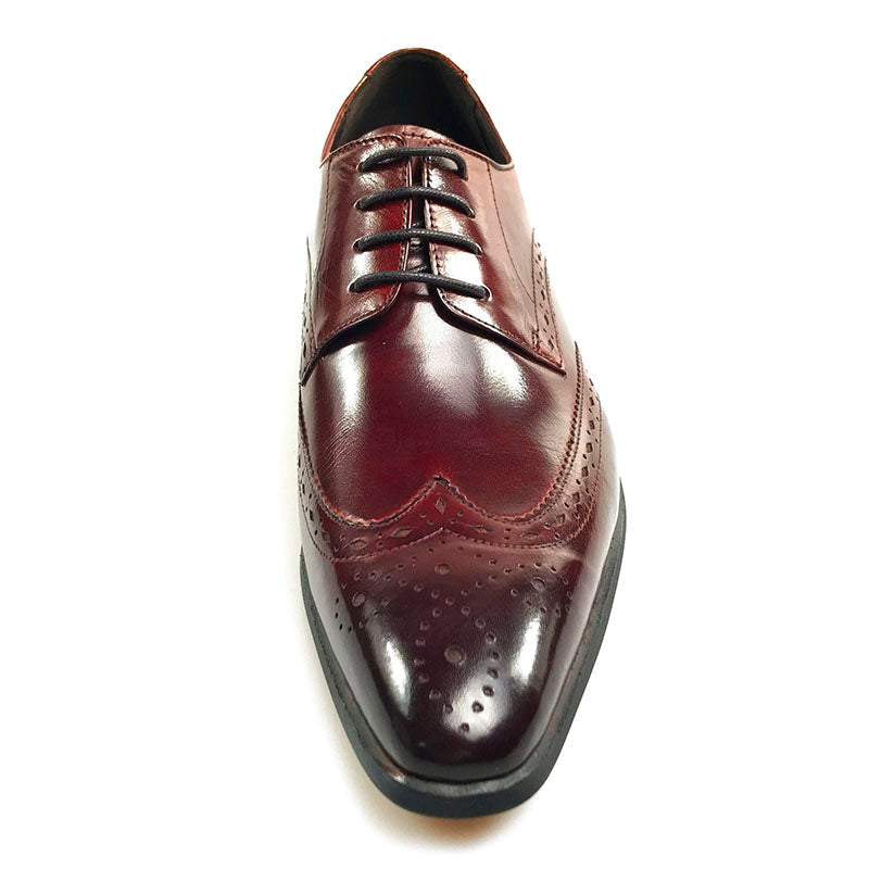 Luxury Style Perforated Wingtip Men Derby Shoes - FanFreakz