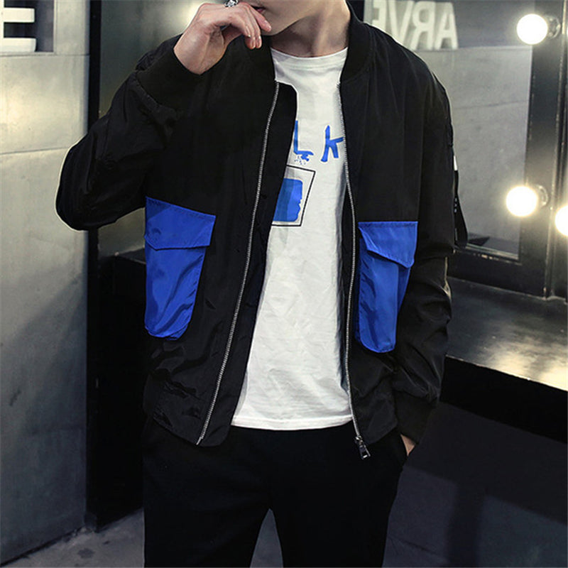 Two Sides Big Pocket Men Bomber Jacket - FanFreakz