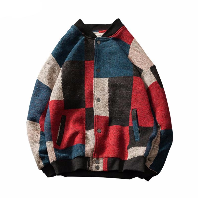 Contras Color Patchwork Style Men Baseball Jacket - FanFreakz