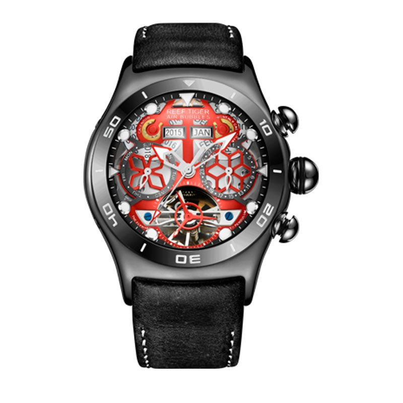 Men Tourbillon Skeleton Luminous Automatic Watch - FanFreakz