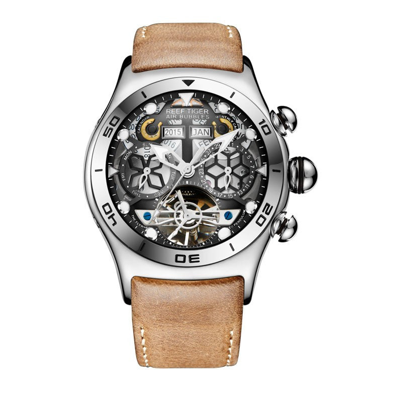 Men Tourbillon Skeleton Luminous Automatic Watch - FanFreakz