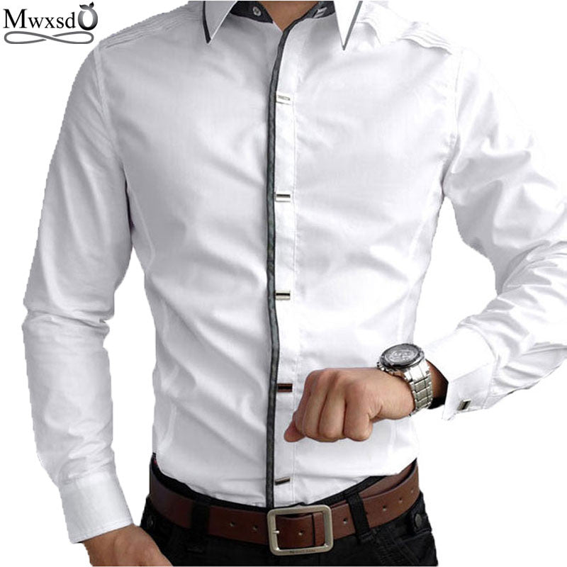 Rock Style Slim Fit Big Collar Men Shirt - FanFreakz