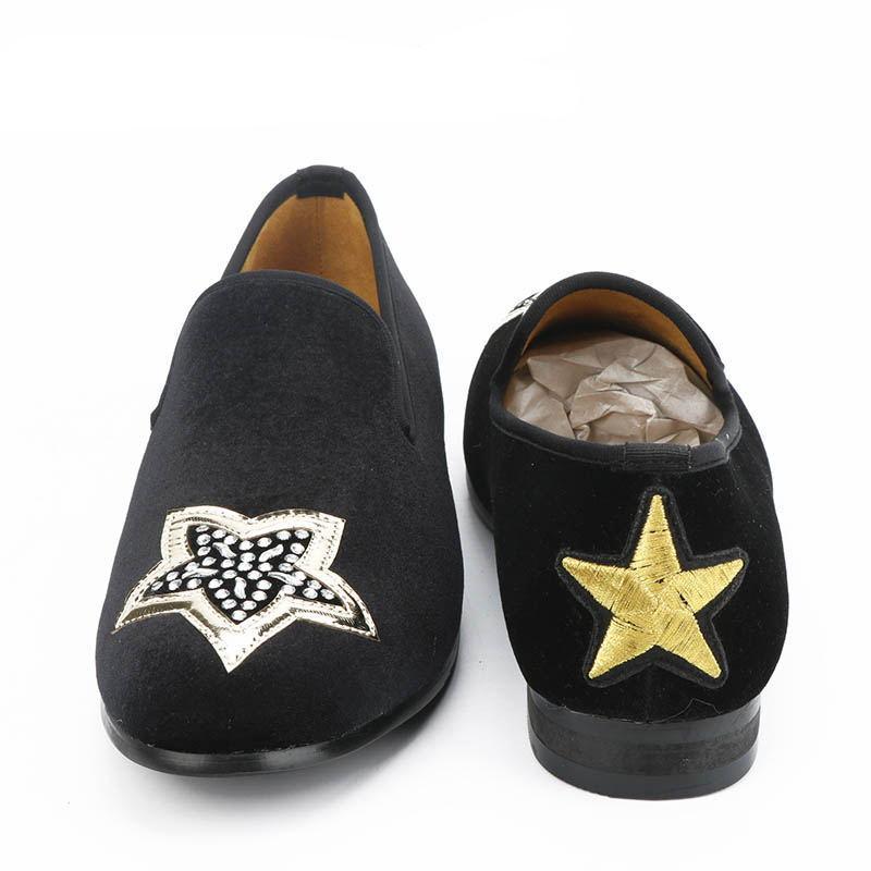 Stars On Toe and Heel Details Men Loafers Shoes - FanFreakz