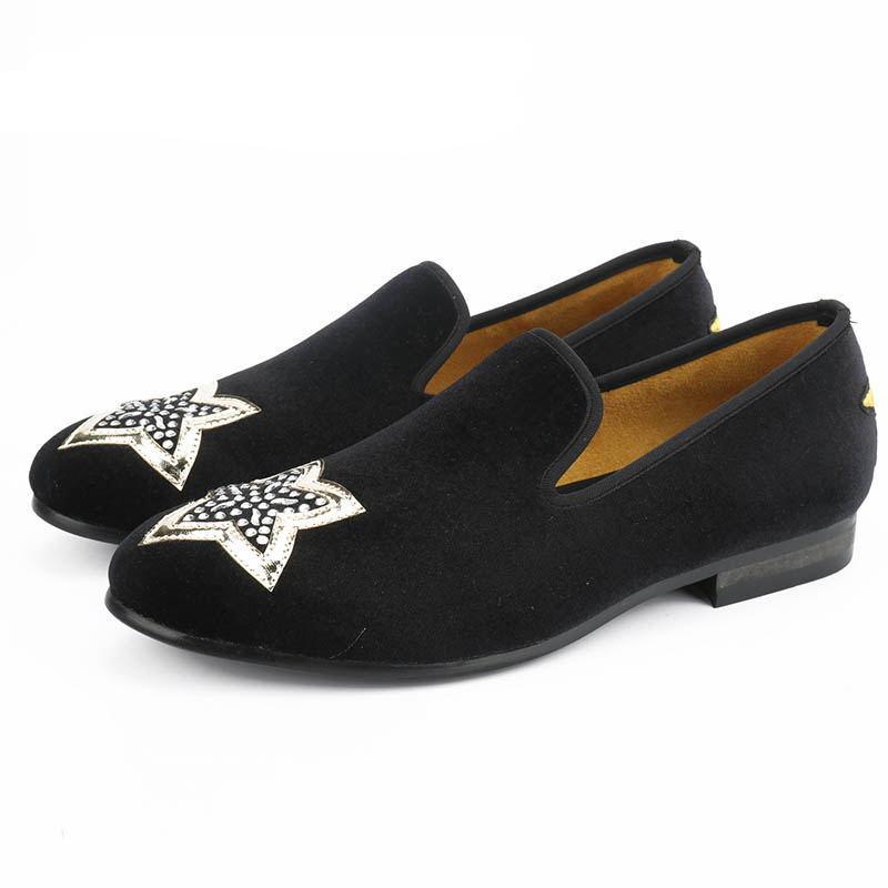 Stars On Toe and Heel Details Men Loafers Shoes - FanFreakz