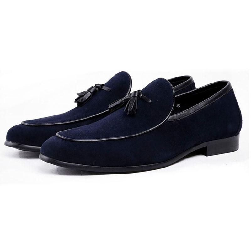 Suede Tasseled Semi Formal Style Business Men Loafers Shoe - FanFreakz