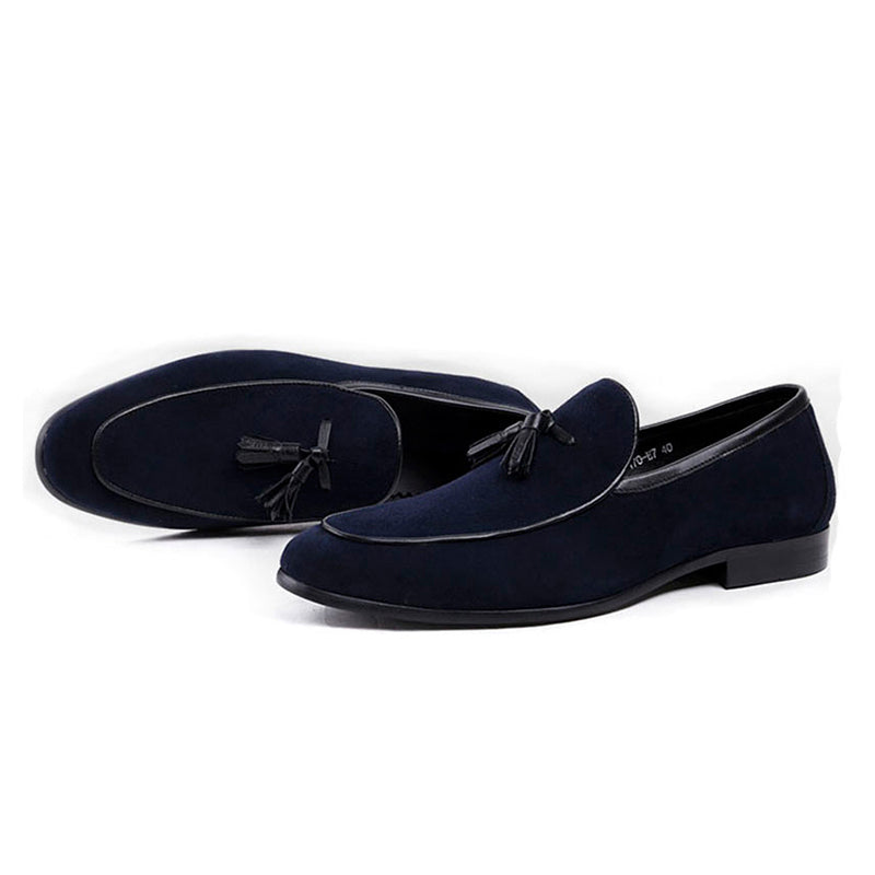 Suede Tasseled Semi Formal Style Business Men Loafers Shoe - FanFreakz