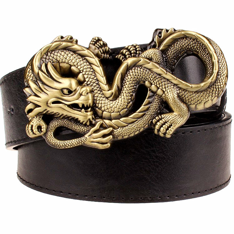 Rock Style Chinese Dragon Buckle Men Belt - FanFreakz